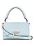 Guess Powder Blue Textured Fedana Mini Top Handle Flap Shoulder Bag