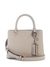 Taupe Solid Zipper Noelle Small Multi Compartment Satchel Bag