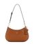 Guess Light Cognac Textured Noelle Top Zip Shoulder Bag