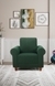 neudot Melody Sofa for Living Room |1 Person Sofa|Premium Fabric with Padded Cushioned Armrest | Solid Wood Frame|1 Seater in Castle Green Color