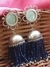 Firoza Oxidized Silver Earrings