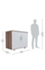 NEUDOT Ronald Filo 2 Door Cabinet - Leon Teak | 1 Year Warranty | Space & Clothes Organizer | Shelves | Kitchen Cabinet | Storage Unit | with Lock | Enginereed Wood with Key