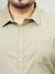Men Green Plus Size Solid Formal Shirt