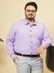 Men Purple Plus Size Solid Formal Shirt