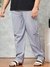 Men Blue Plus Size Geometric Print Lounge Pants