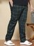 Men Blue Plus Size Checkered Lounge Pants