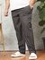 Men Black Plus Size Geometric Print Lounge Pants