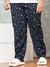 Men Navy Blue Plus Size Nautical Print Lounge Pants