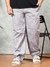 Men Navy Blue Plus Size Tropical Print Lounge Pants