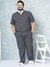 Black Plus Size Polka Dot Lounge Shirt and Pants Co-ords Set