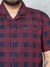 Men Red Plus Size Checked Lounge Shirt and Pants Co-ords Set
