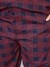 Men Red Plus Size Checked Lounge Shirt and Pants Co-ords Set
