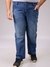 Men Blue Straight Fit Solid Stretchable Jeans