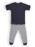 Ninos Dreams Astronaut Printed Half Sleeves Boys Night Suit-Navy Blue Grey Stripe