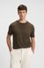 Cotton-blend T-shirt with bubble-jacquard structure