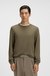 Slim-fit sweater in merino wool with crew neckline