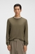 Slim-fit sweater in merino wool with crew neckline