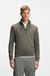 Quarter-zip cotton-terry sweatshirt with logo patch