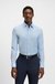 Slim-fit shirt in easy-iron stretch-cotton poplin