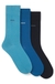 Three-pack of regular-length socks in stretch fabric