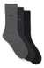 Three-pack of regular-length socks in stretch fabric