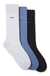 Three-pack of regular-length socks in stretch fabric