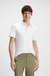 Slim-fit polo shirt in cotton with rubberised logo
