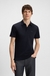 Slim-fit polo shirt in cotton with rubberised logo