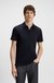 Slim-fit polo shirt in cotton with rubberised logo