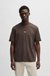 Stretch-cotton T-shirt with logo print