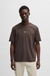 Stretch-cotton T-shirt with logo print