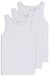Three-pack of cotton underwear vests with embroidered logos