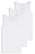 Three-pack of cotton underwear vests with embroidered logos