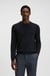 Regular-fit sweater in virgin wool with embroidered logo