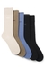 Five-pack of regular-length socks in a cotton blend