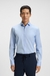 Slim-fit shirt in easy-iron cotton-blend poplin