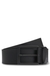 Italian-leather belt with black buckle