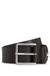 Italian-leather belt with signature-stripe keeper