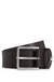 Italian-leather belt with signature-stripe keeper
