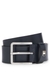 Italian-leather belt with signature-stripe keeper trim
