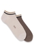 Two-pack of ankle socks with signature-stripe cuffs