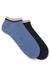 Two-pack of ankle socks with signature-stripe cuffs