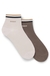 Two-pack of short socks with signature-stripe cuffs