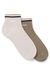 Two-pack of short socks with signature-stripe cuffs