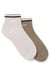 Two-pack of short socks with signature-stripe cuffs