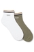 Two-pack of short socks with signature-stripe cuffs