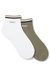 Two-pack of short socks with signature-stripe cuffs