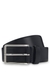 Italian-made leather belt with pin buckle