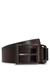 Italian-leather belt with logo keeper