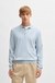 Cotton sweater with polo collar